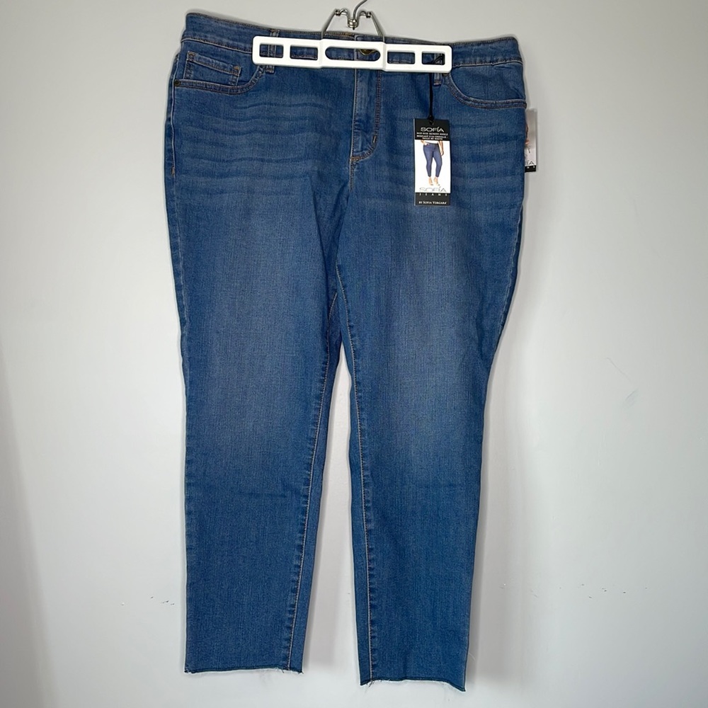 Sofia Vergara Sofia Mid Rise Skinny Ankle Jeans